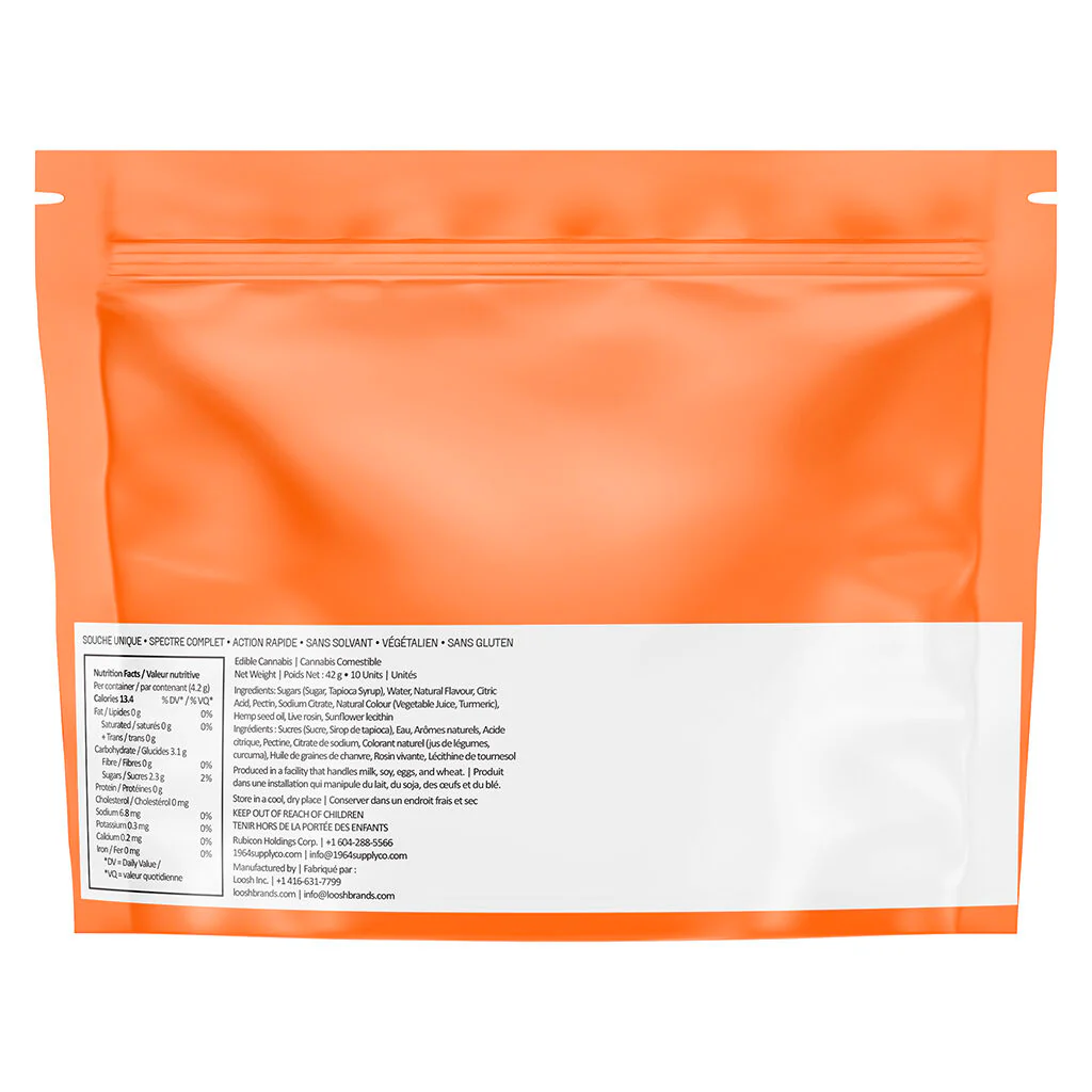 Gélifiés à la colophane vivante Fzy Peach THC:CBG - Image 3