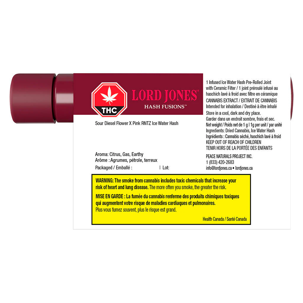 Hash Fusions - Préroulé infusé Sour Diesel x Pink RNTZ - Image 3