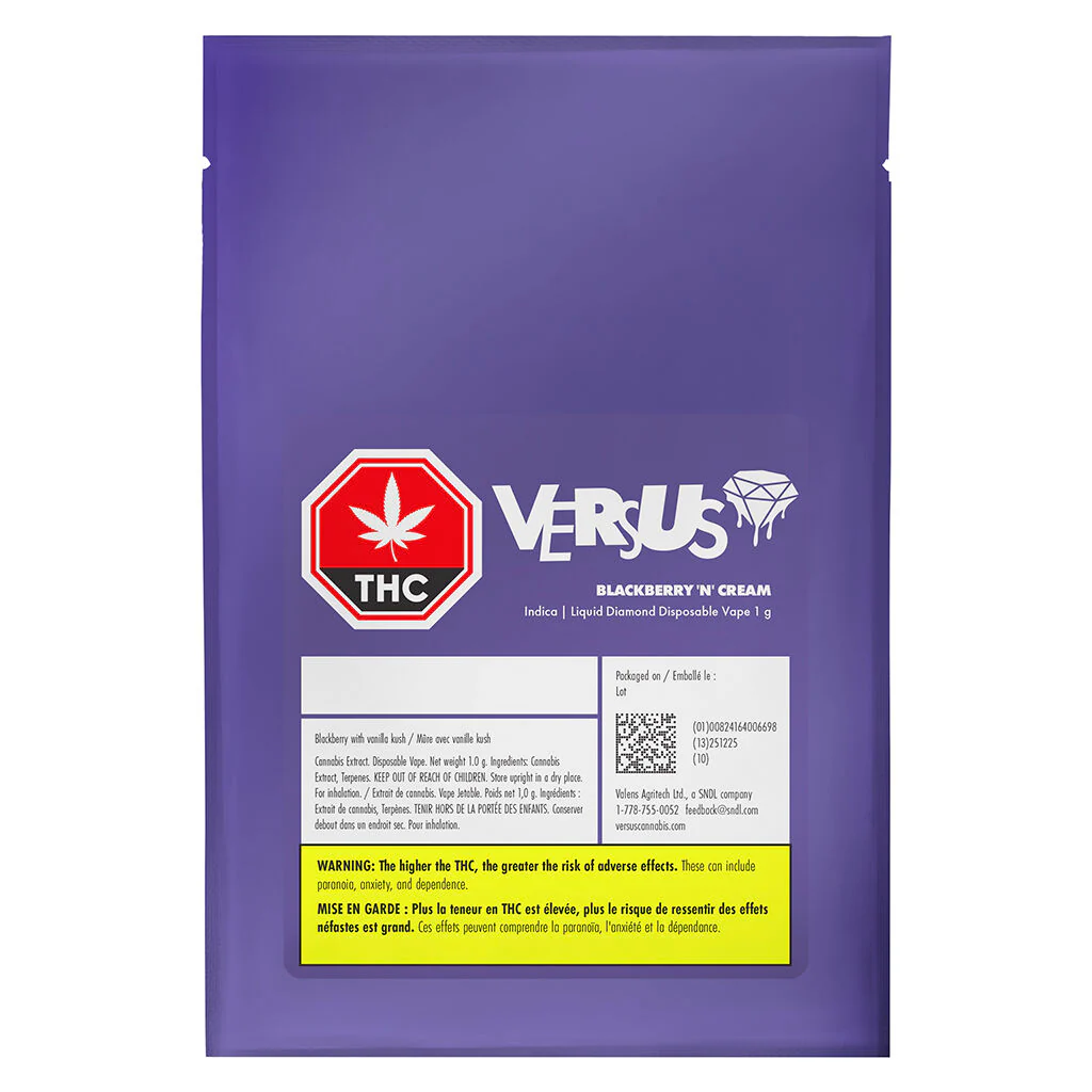 Versus Blackberry 'n' Cream Liquid Diamond Disposable Vape - Image 2